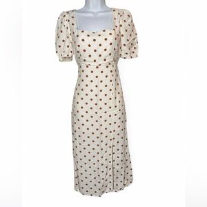 Mason & Belle brown and white midi dress. Size small